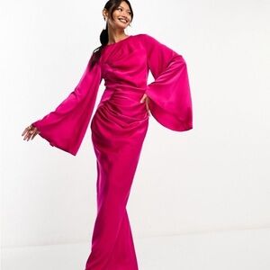 ASOS Fuchsia Long Sleeve Dress